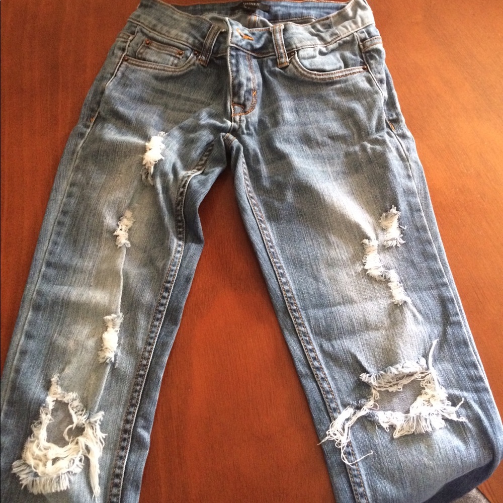 Forever 21 Distressed Skinny Jeans